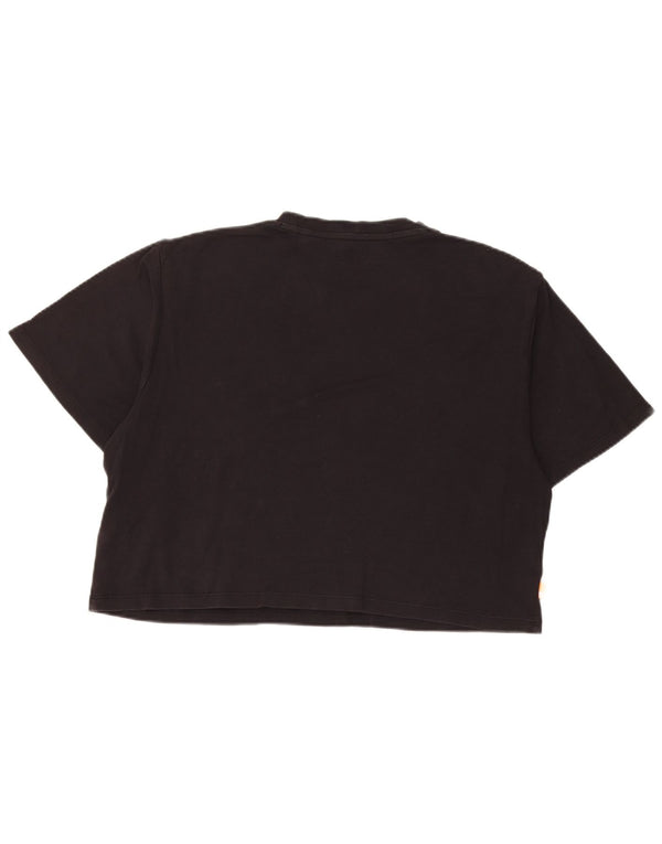 Γυναικείο T-shirt Timberland Crop Relaxed Fit Top UK 14 Medium Black