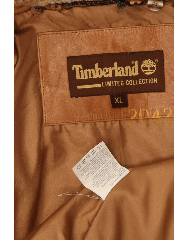 Ανδρικό δερμάτινο μπουφάν Timberland UK 42 XL Καφέ Δερμάτινο