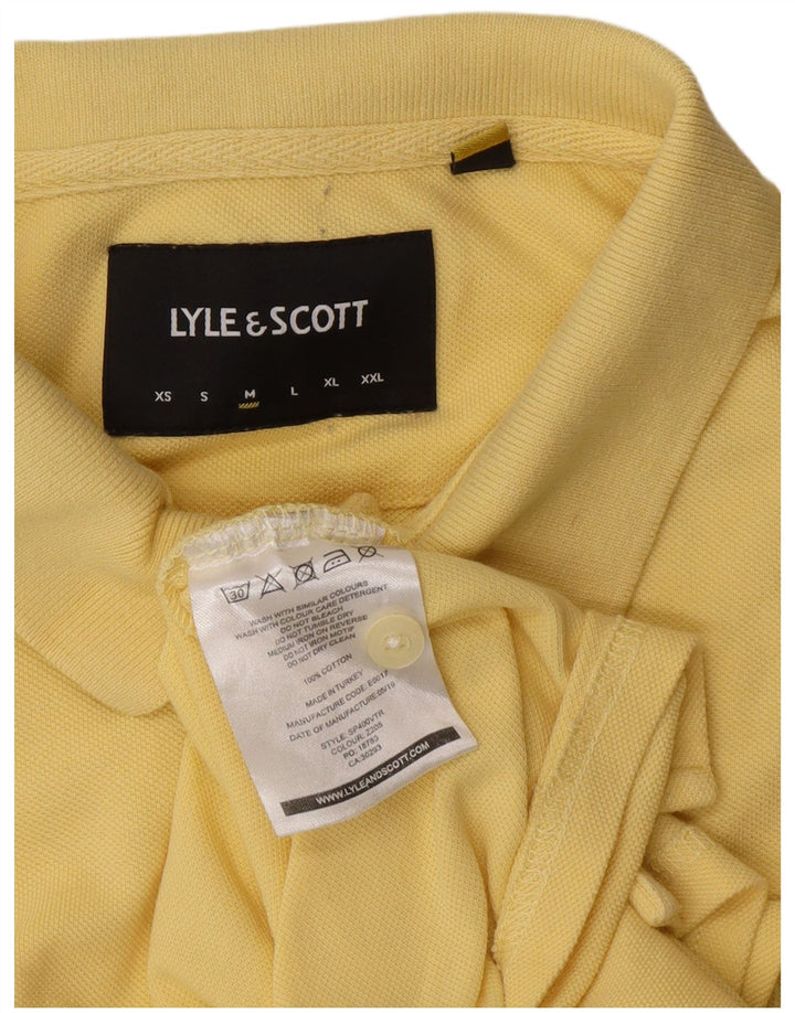 Ανδρικό πουκάμισο πόλο Lyle & Scott από μεσαίο κίτρινο βαμβάκι