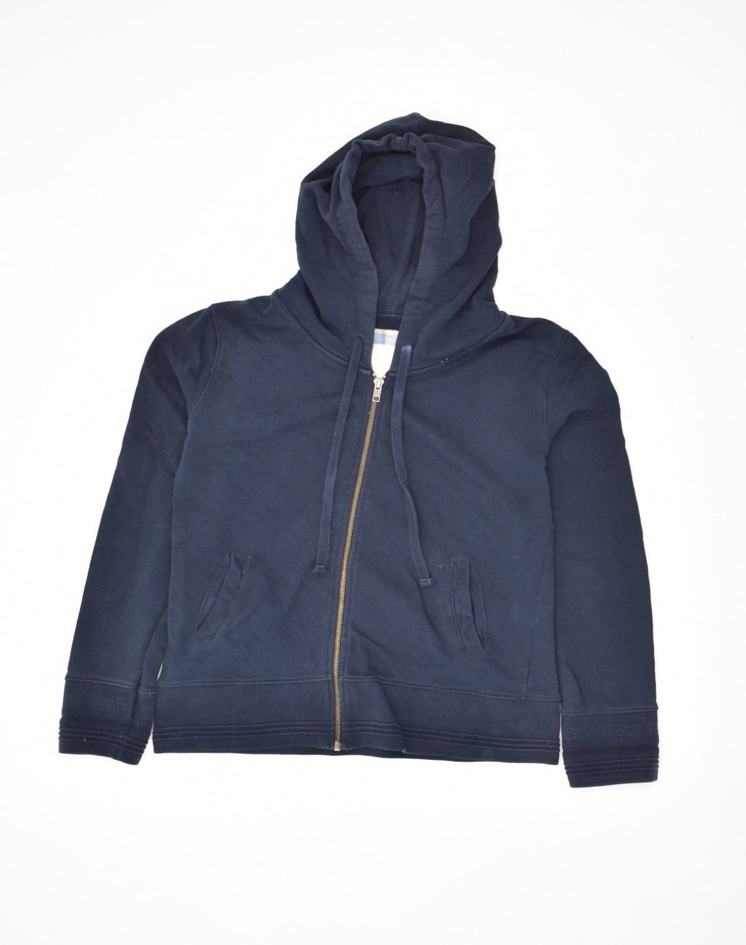 TIMBERLAND Womens Zip Hoodie Sweater UK 8 Small Navy Blue Cotton | Vintage Timberland | Thrift | Second-Hand Timberland | Used Clothing | Messina Hembry 