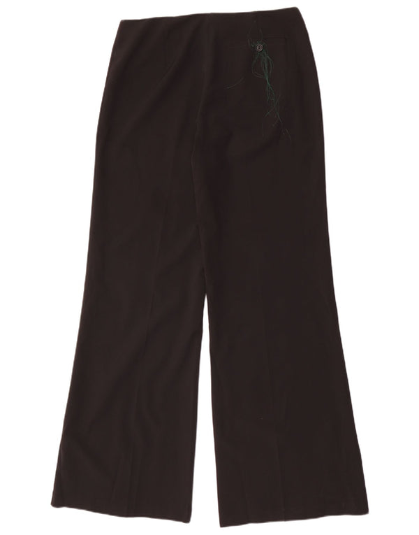 Γυναικείο κάζουαλ παντελόνι Benetton φαρδύ πόδι IT 42 Medium W30 L34 Μαύρο