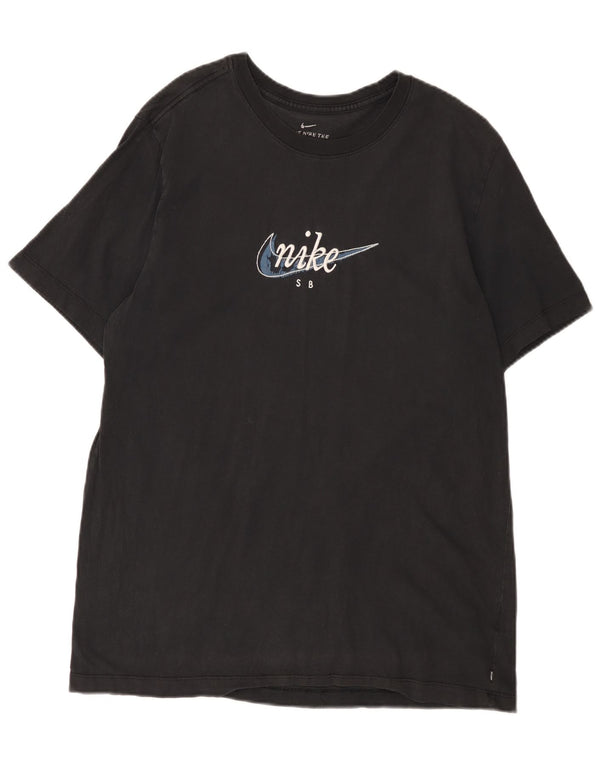 Ανδρικό γραφικό μπλουζάκι Nike, μαύρο μεγάλο