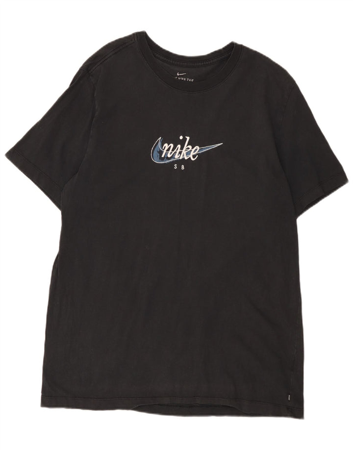 Ανδρικό γραφικό μπλουζάκι Nike, μαύρο μεγάλο