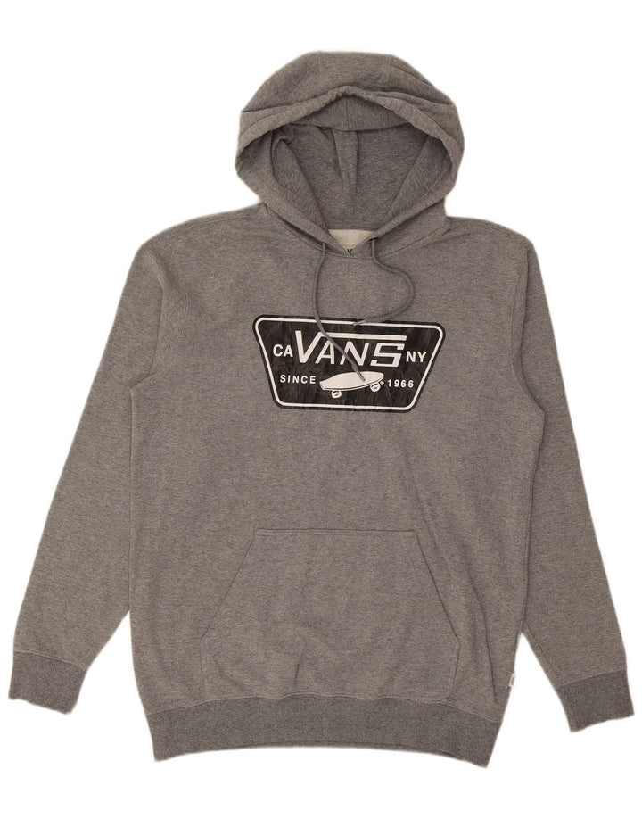 Ανδρικό γραφικό κουκούλα VANS Βαμβακερό μεσαίο γκρι