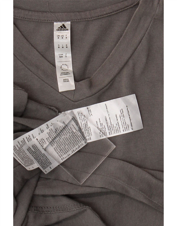 ADIDAS Mens T-Shirt Top Medium Grey Cotton