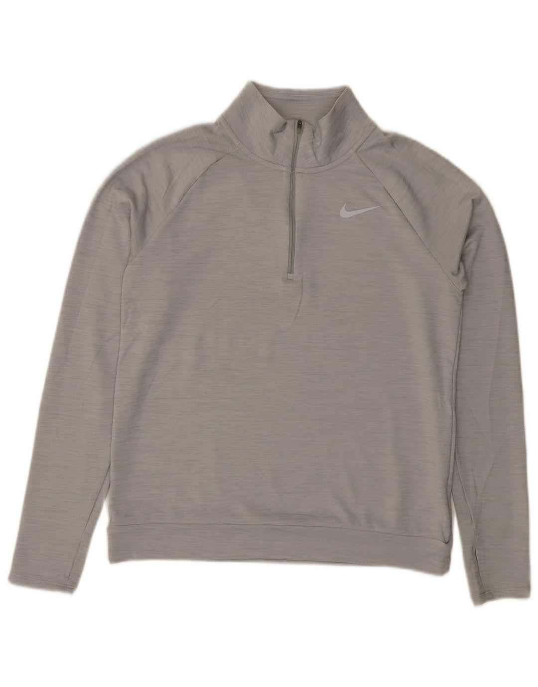 Ανδρική φόρμα πουλόβερ με φερμουάρ Dri Fit NIKE Top Small Grey Flecked