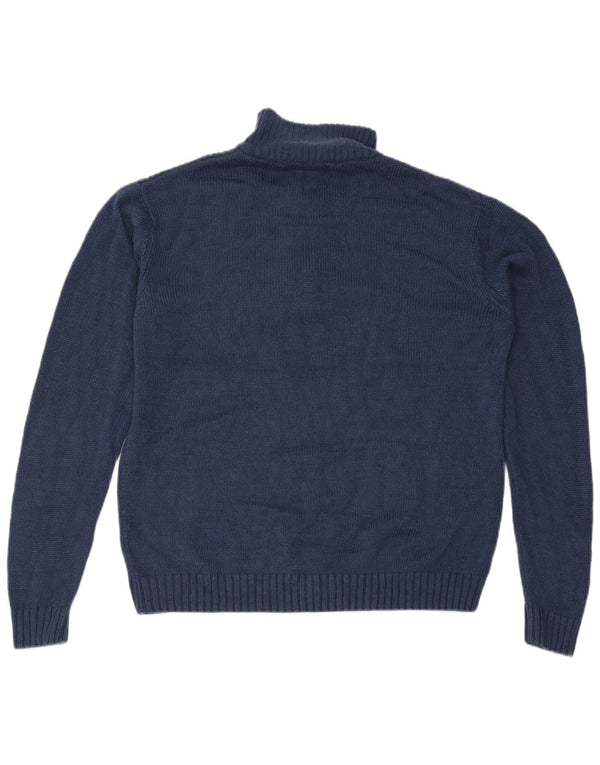 Pierre Cardin Mens Zip Neck Jumper Sweater 2XL Navy Blue Acrylic