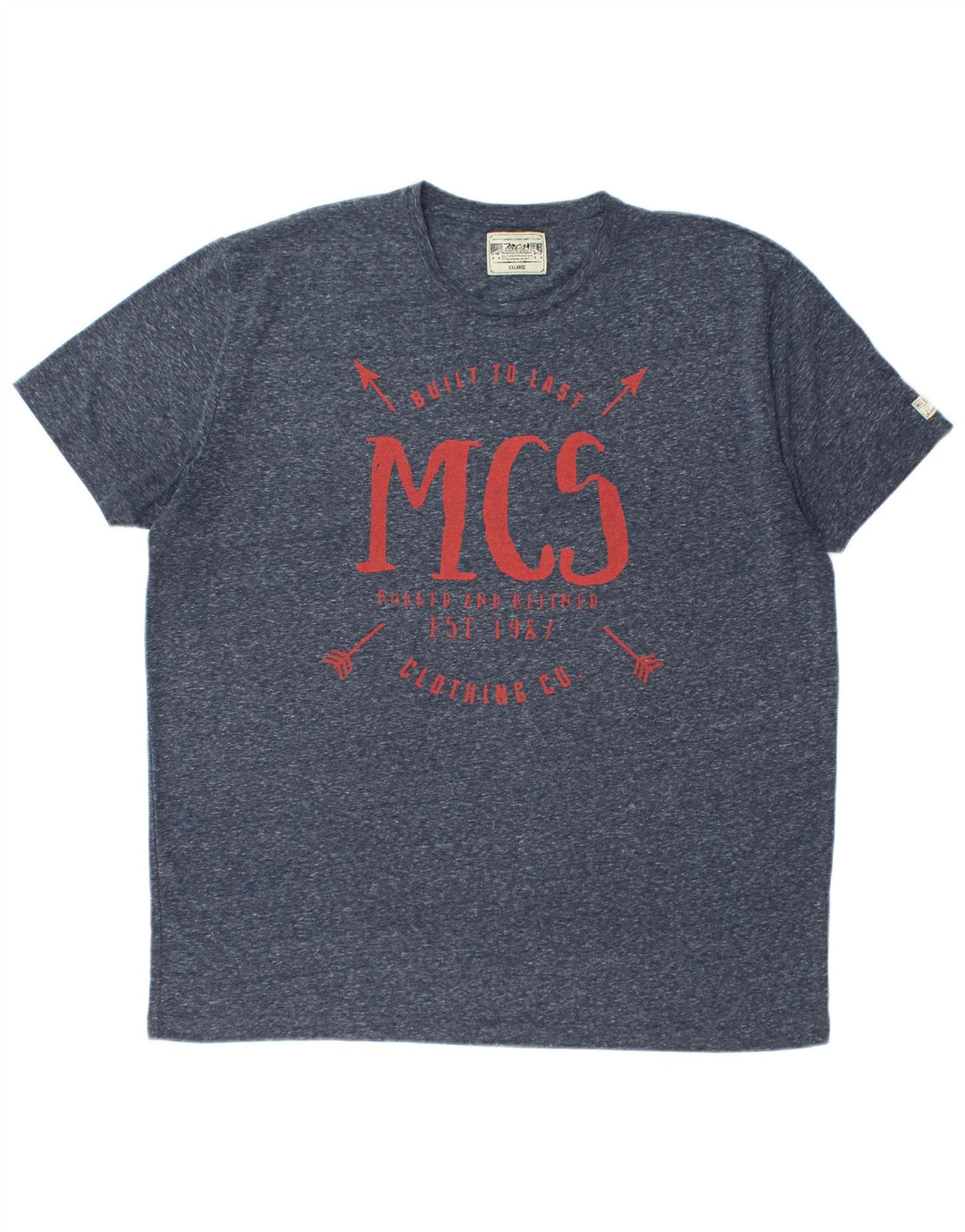 Ανδρικό γραφικό μπλουζάκι Marlboro Classics Top 2XL Navy Blue Flecked Polyester