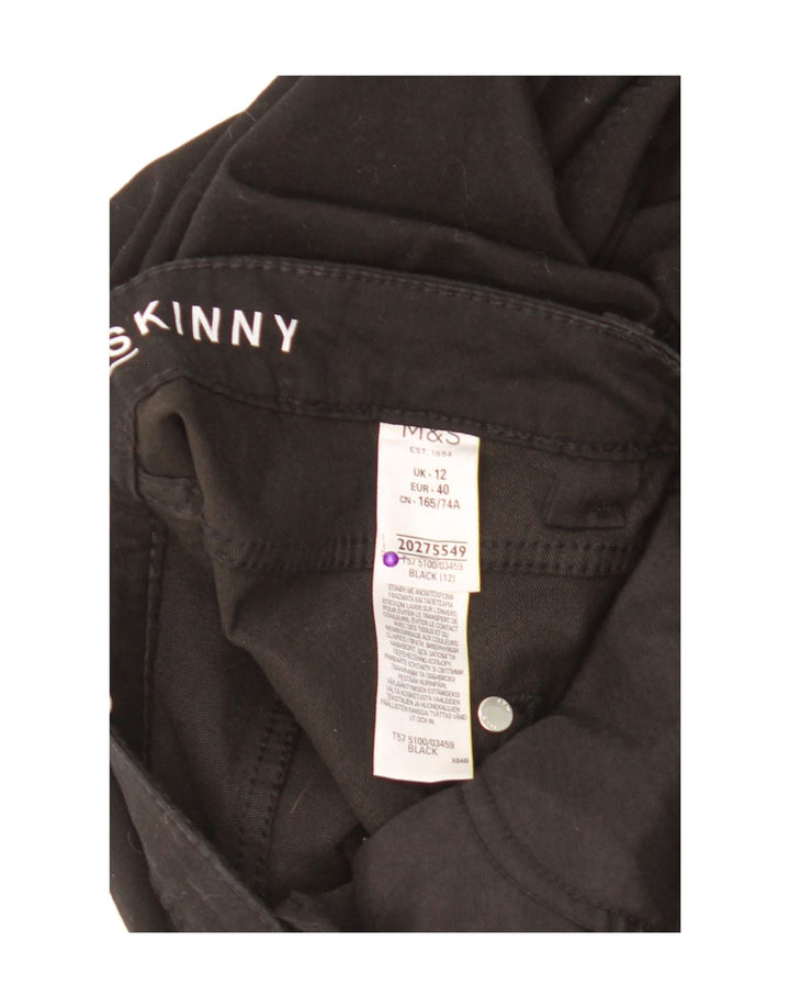 Marks & Spencer Γυναικείο Cropped Παντελόνι UK 12 Medium W30 L22 Black