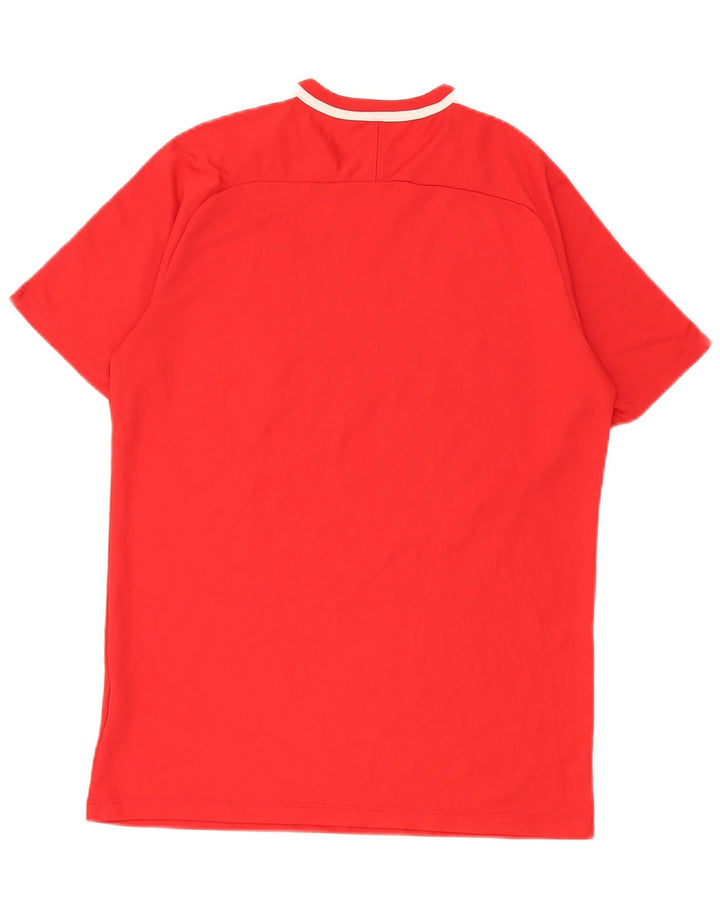 Ανδρικό γραφικό μπλουζάκι Nike Dri Fit, μεσαίο κόκκινο γεωμετρικό πολυεστέρα