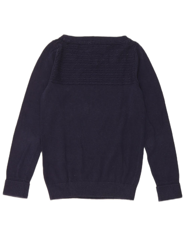 Tommy Hilfiger Γυναικείο πουλόβερ με λαιμόκαυστο UK 10 Small Navy Blue