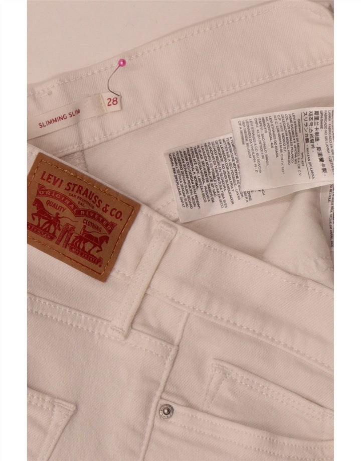 Γυναικείο Levi's Slimming Slim Jeans W28 L31 Λευκό βαμβακερό