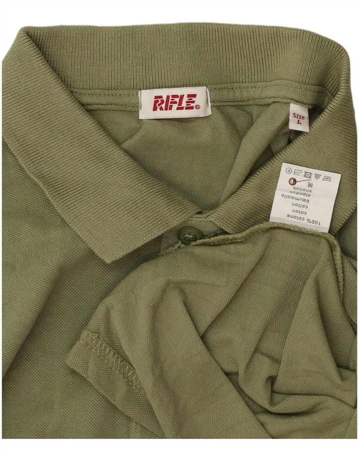 Ανδρικό πουκάμισο Polo Rifle, μεγάλο πράσινο βαμβακερό