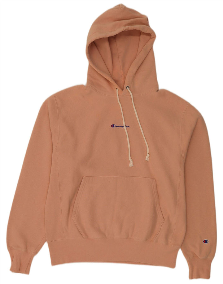 Champion Mens Hoodie Jumper Μεσαίο Ροζ Βαμβακερό