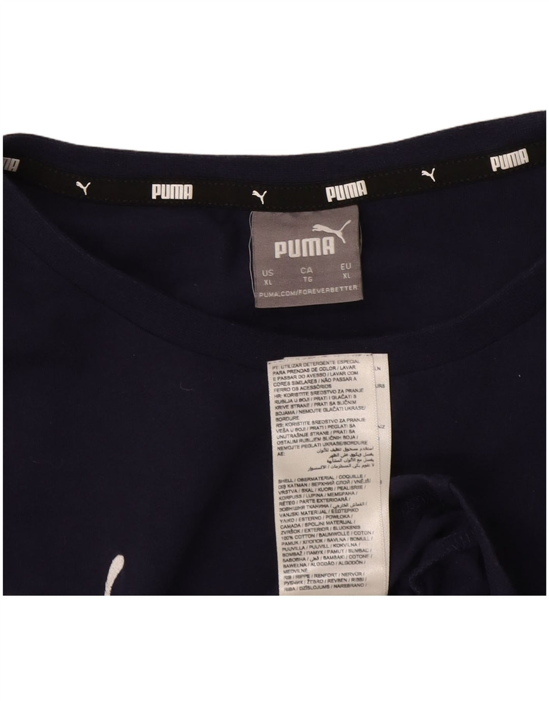 Puma Ανδρικό T-Shirt Top XL Navy Blue Cotton