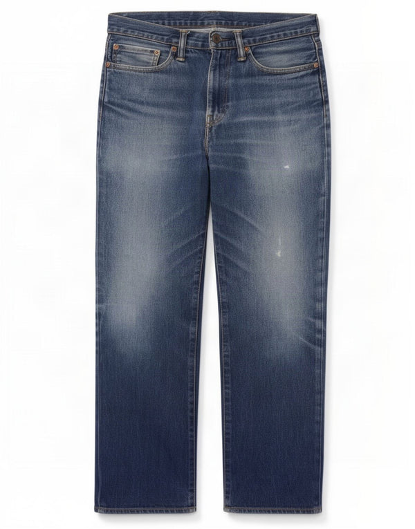 Levi's Mens 514 Distressed Straight Jeans W32 L28 Μπλε βαμβακερό