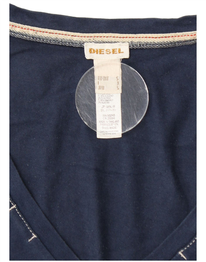 Ανδρικό T-Shirt Diesel Top Small Navy Blue από βαμβάκι