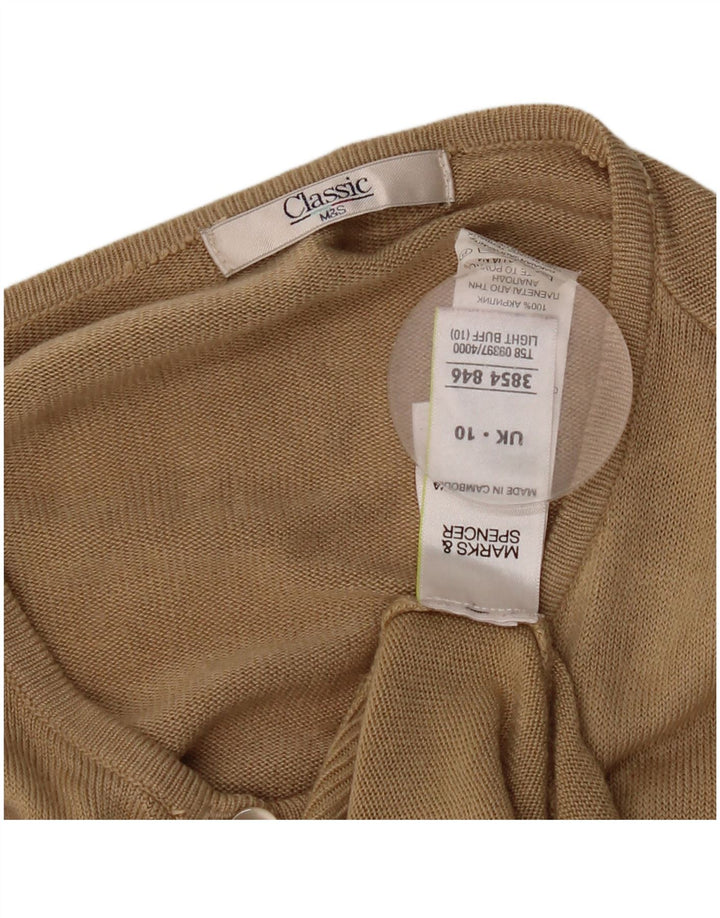 Marks & Spencer Γυναικείο πουλόβερ ζακέτα UK 10 Small Beige Acrylic