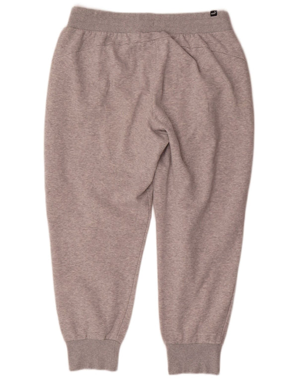 Γυναικεία αθλητική φόρμα Puma Παντελόνι Joggers UK 14 Large Grey Flecked Cotton