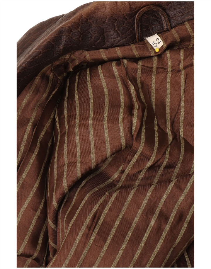 Vintage Ανδρικό Δερμάτινο Μπουφάν IT 52 XL Καφέ