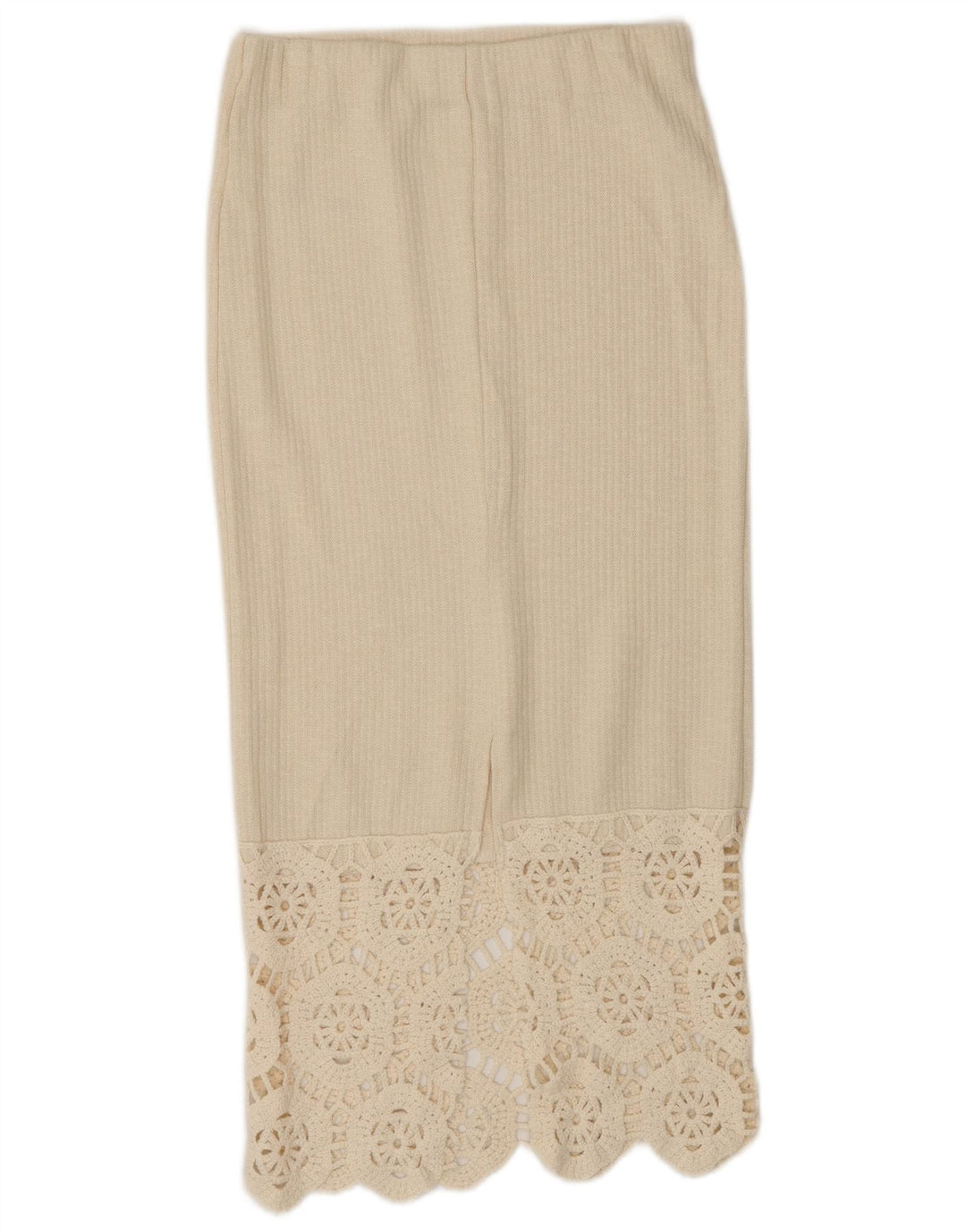Zara Γυναικεία Ψηλόμεση Midi Φούστα Small W26 Off White Polyester