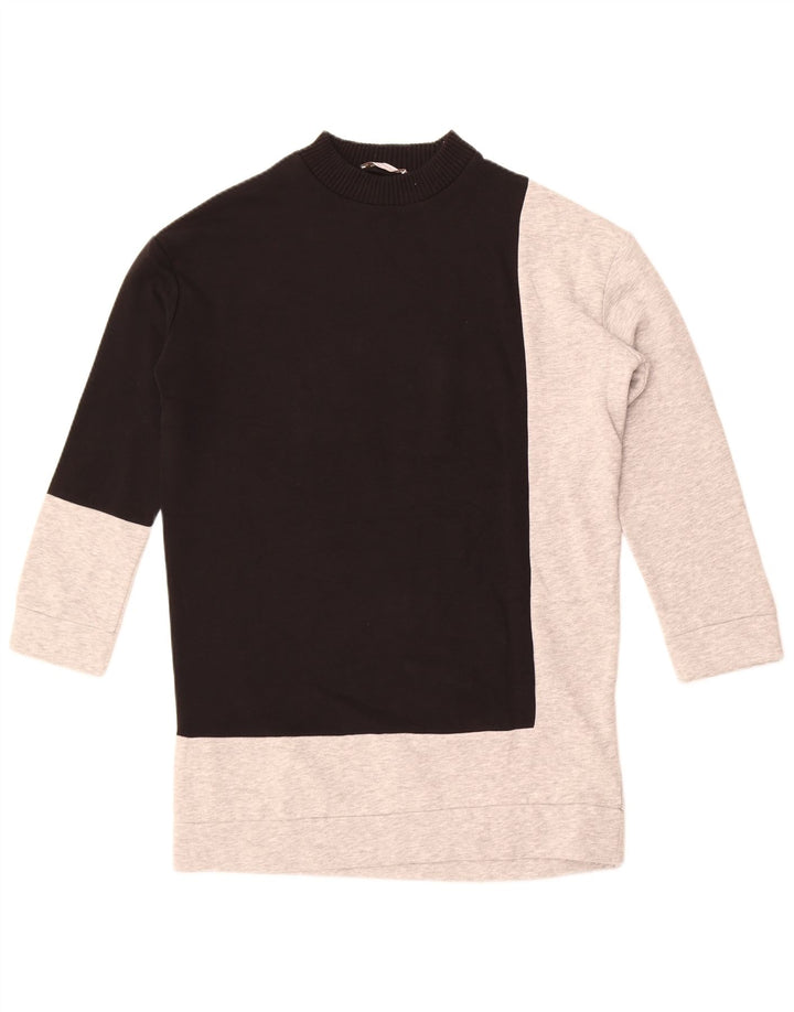 Zara Γυναικεία φούτερ μεγάλου μεγέθους Jumper UK 10 Small Black Colourblock