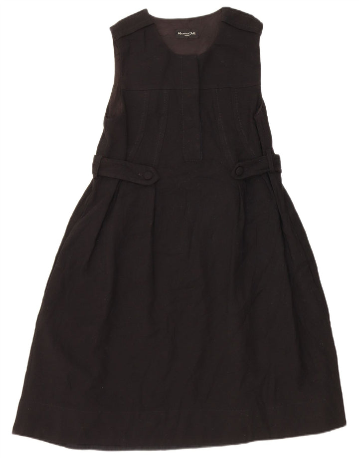 Massimo Dutti Γυναικείο Αμάνικο Φόρεμα A-Line EU 38 Small Black Wool