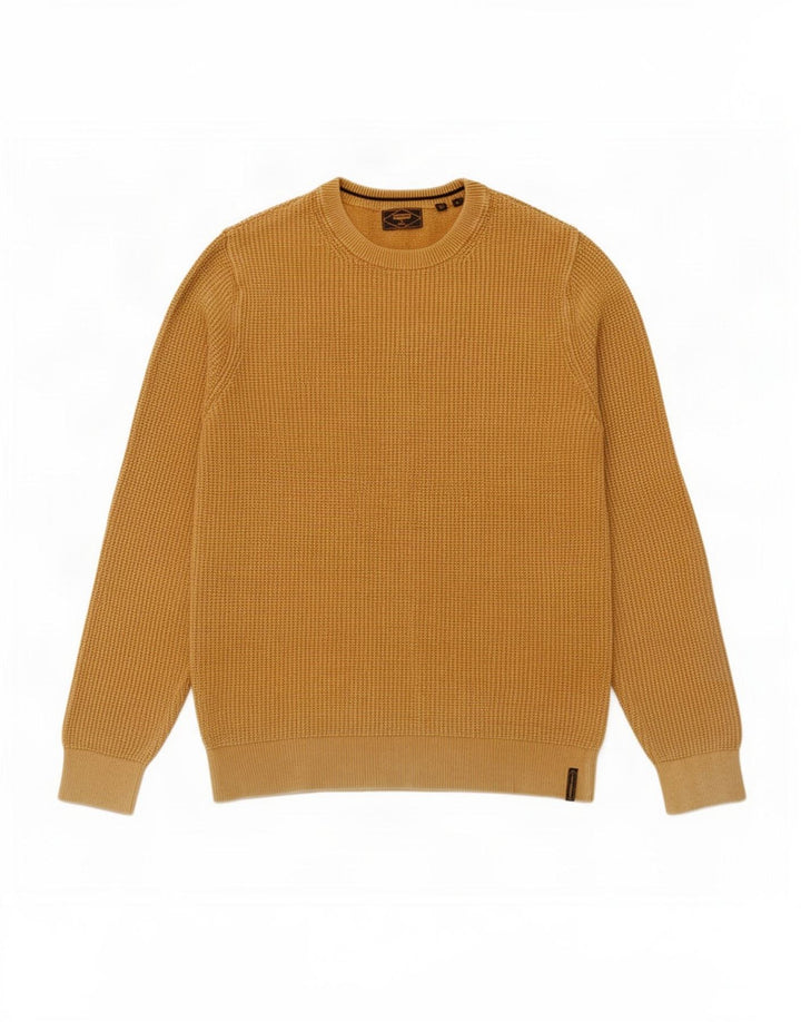 Ανδρικό πουλόβερ Superdry Crew Neck Jumper Μικρό κίτρινο βαμβακερό