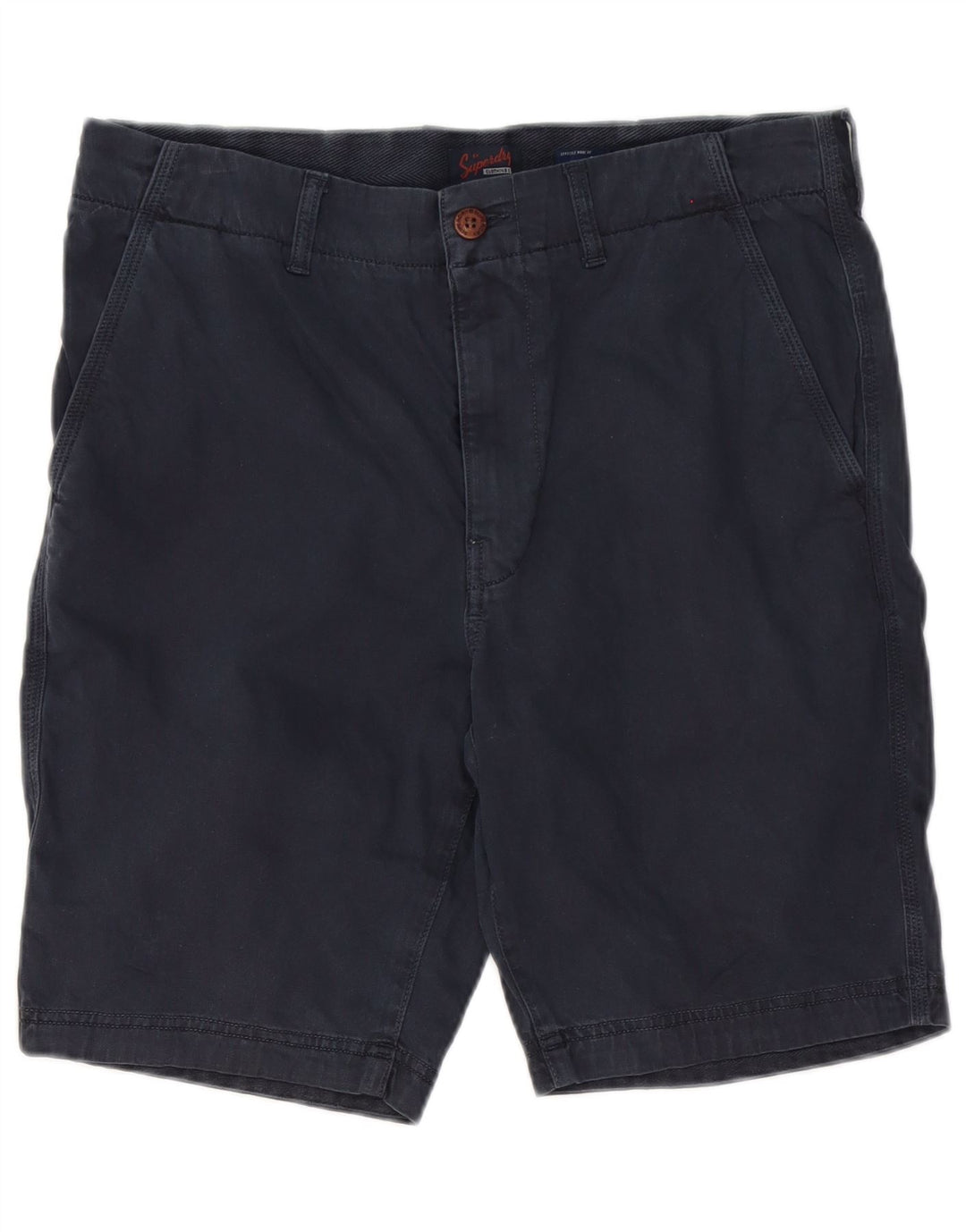 Ανδρικό σορτς Chino Superdry W32 Βαμβακερό μεσαίο ναυτικό μπλε