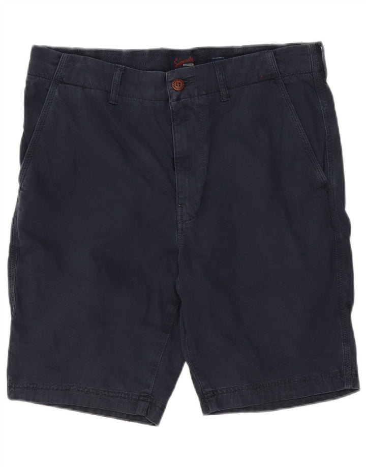 Ανδρικό σορτς Chino Superdry W32 Βαμβακερό μεσαίο ναυτικό μπλε