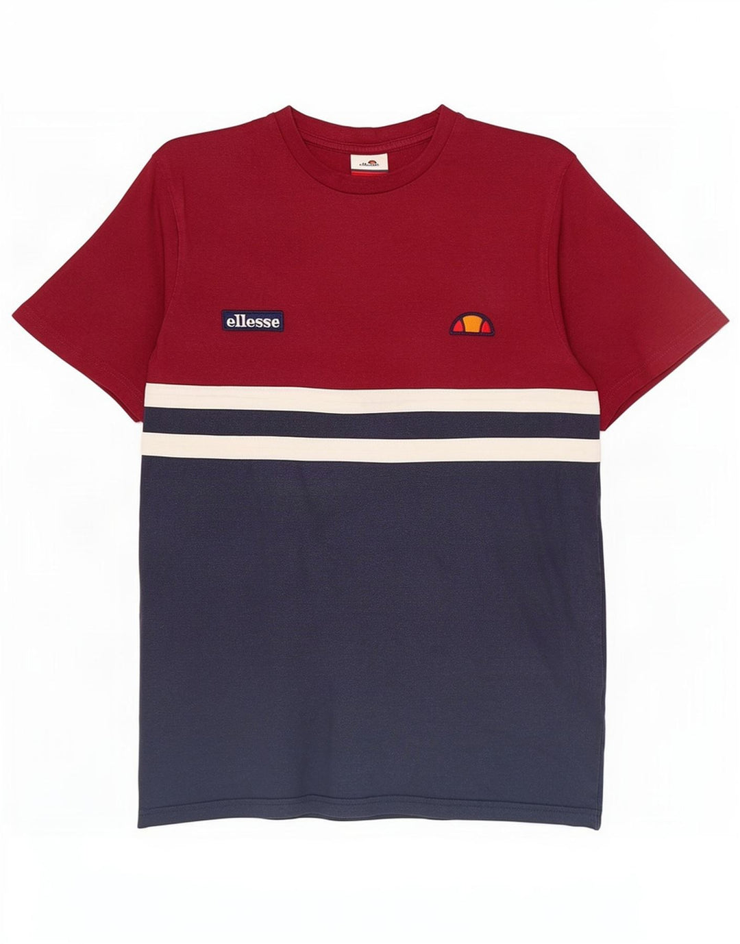 Ανδρικό T-Shirt Ellesse Top Small Navy Blue Colourblock