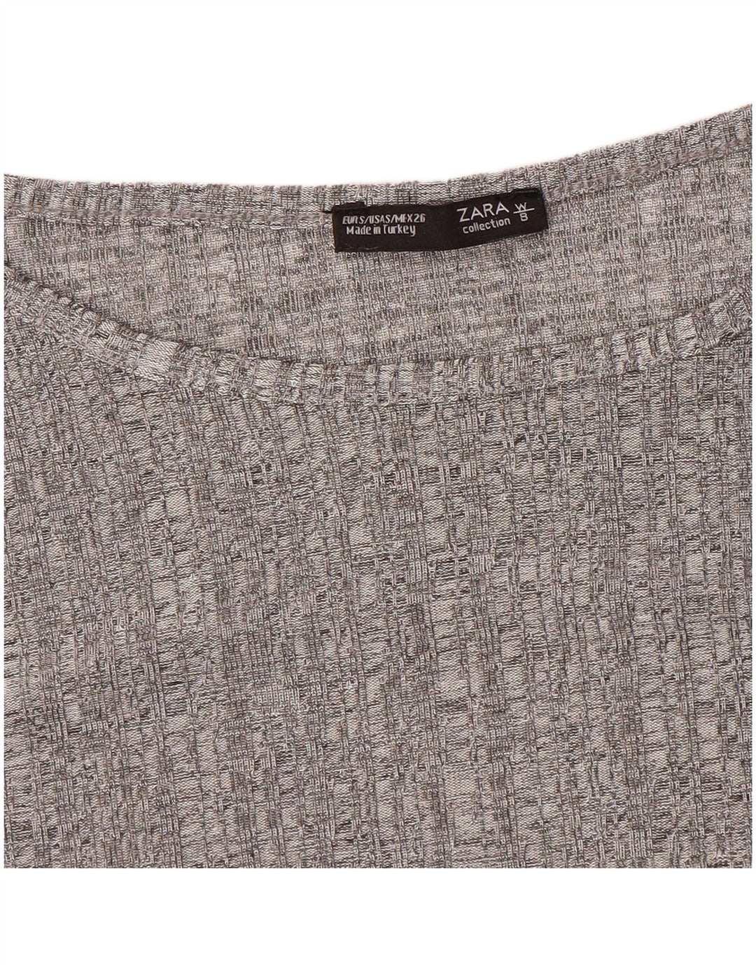 Zara γυναικείο τοπ μακρυμάνικο UK 10 Small Grey Flecked