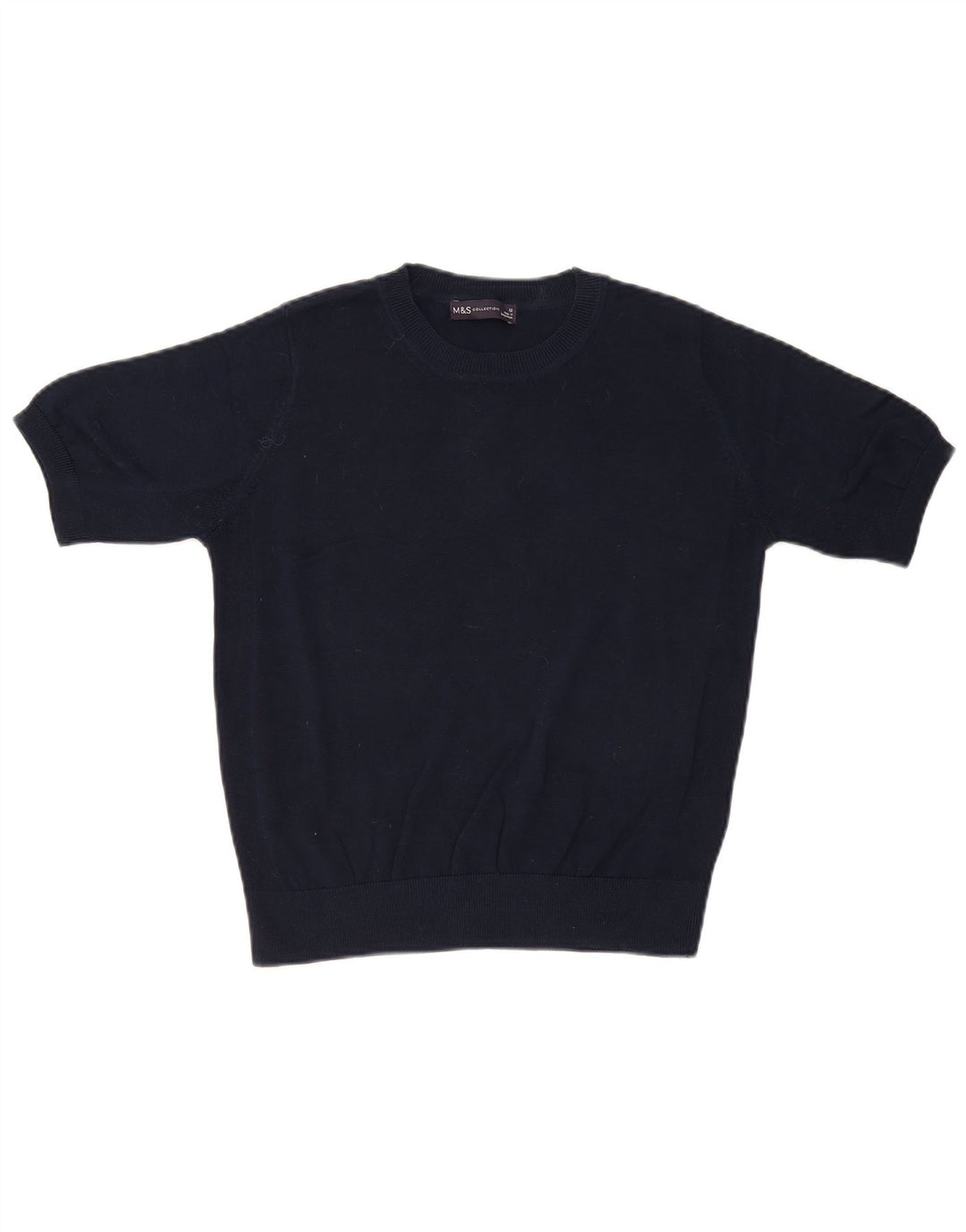 Marks & Spencer Γυναικείο πουλόβερ με λαιμόκοψη UK 12 Medium Navy Blue