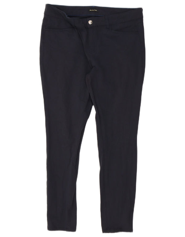 MASSIMO DUTTI Γυναικείο Crop Casual Παντελόνι EU 42 Large W32 L26 Navy Blue