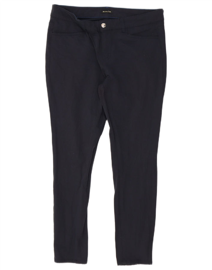 MASSIMO DUTTI Γυναικείο Crop Casual Παντελόνι EU 42 Large W32 L26 Navy Blue