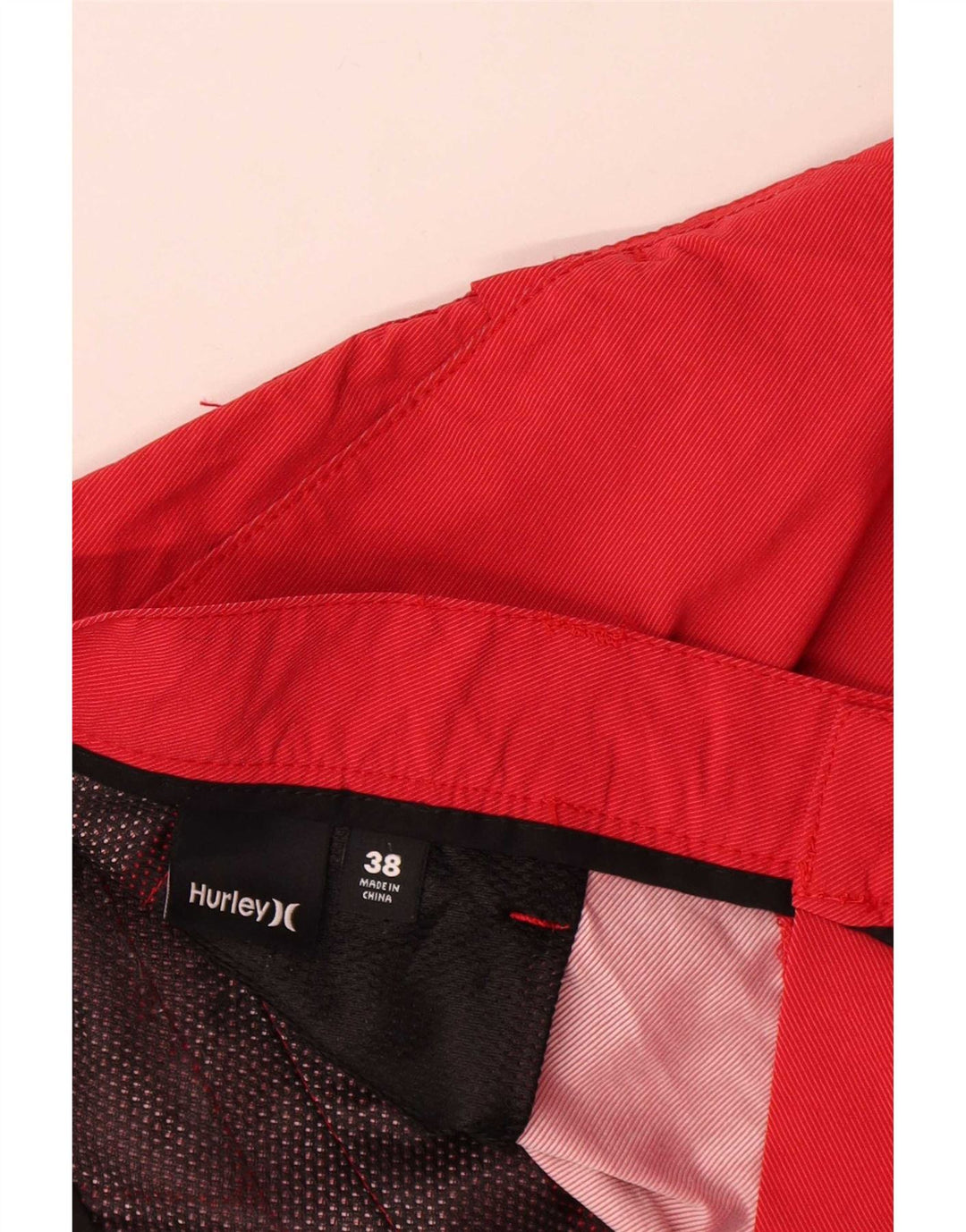 Ανδρικό σορτς Chino Hurley W38 XL κόκκινο πολυεστέρα