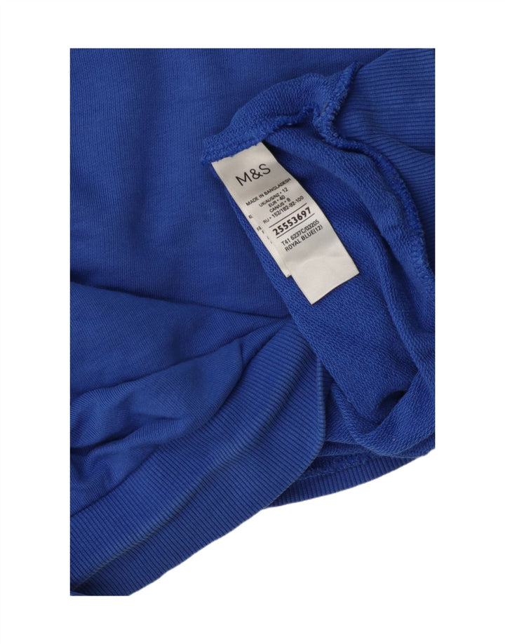 Marks & Spencer Γυναικεία Φούτερ Jumper UK 12 Medium Blue Cotton
