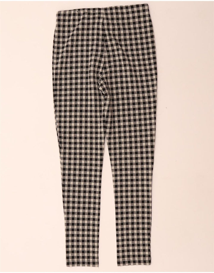 Zara Γυναικείο Skinny Casual Παντελόνι Medium W28 L29 Μαύρο Gingham Polyester