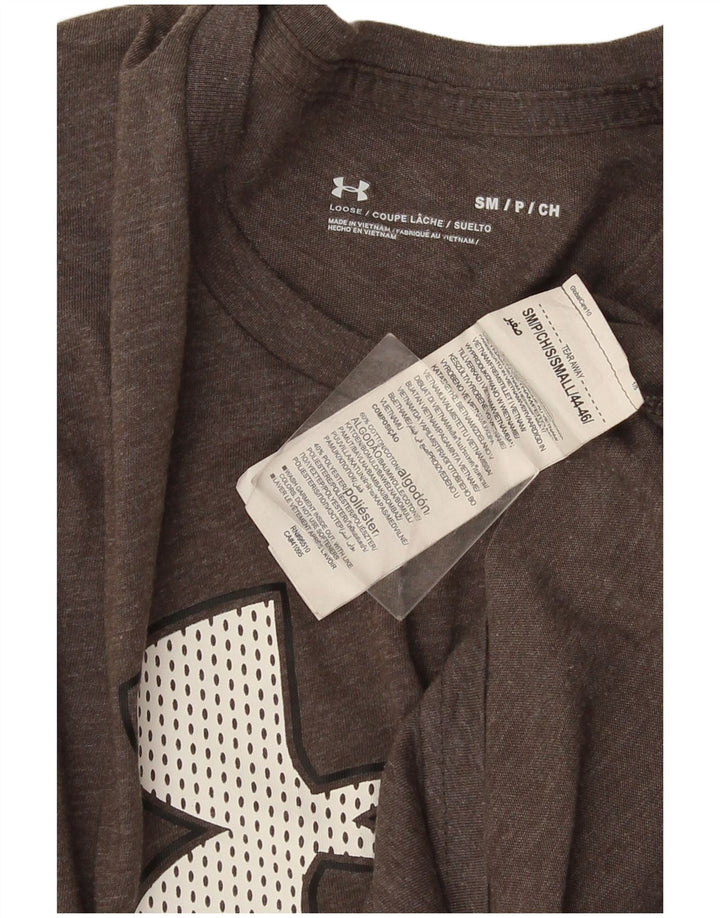 Under Armour Ανδρικό γραφικό T-Shirt Top Μικρό γκρι βαμβακερό