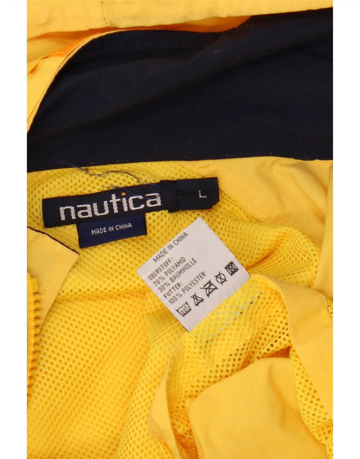 Nautica Ανδρικό μπουφάν βροχής με κουκούλα UK 40 Large Yellow Polyamide