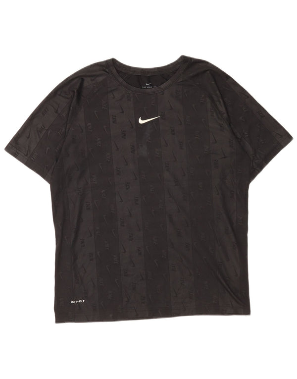 Nike Boys Dri Fit Graphic T-shirt 13-14 ετών XL μαύρο ριγέ