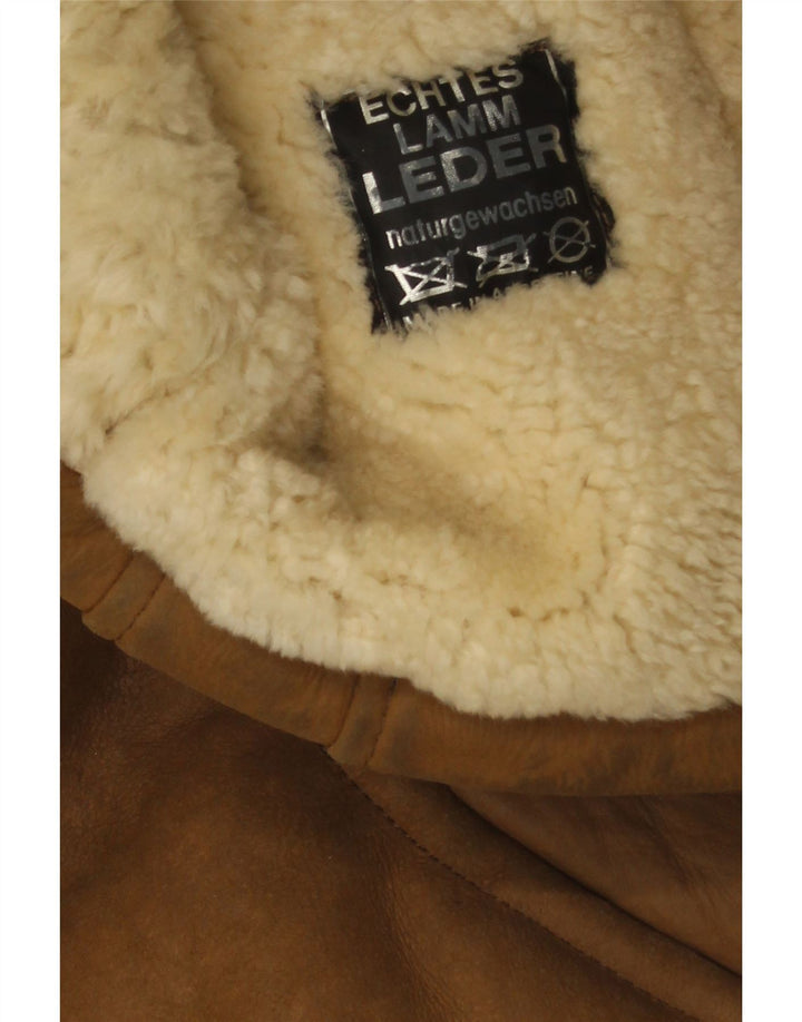 Miss Astor Γυναικείο Παλτό Shearling IT 42 Δερμάτινο Μεσαίο Μπεζ