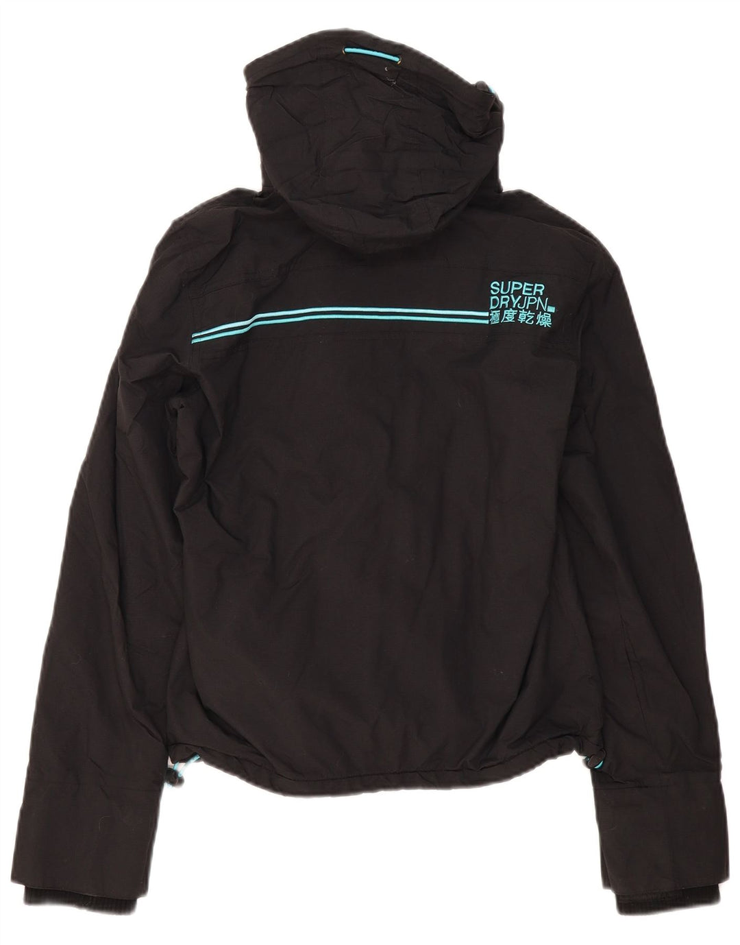 SUPERDRY Γυναικείο Windcheater Oversized Windbreaker Jacket UK 10 Small Black