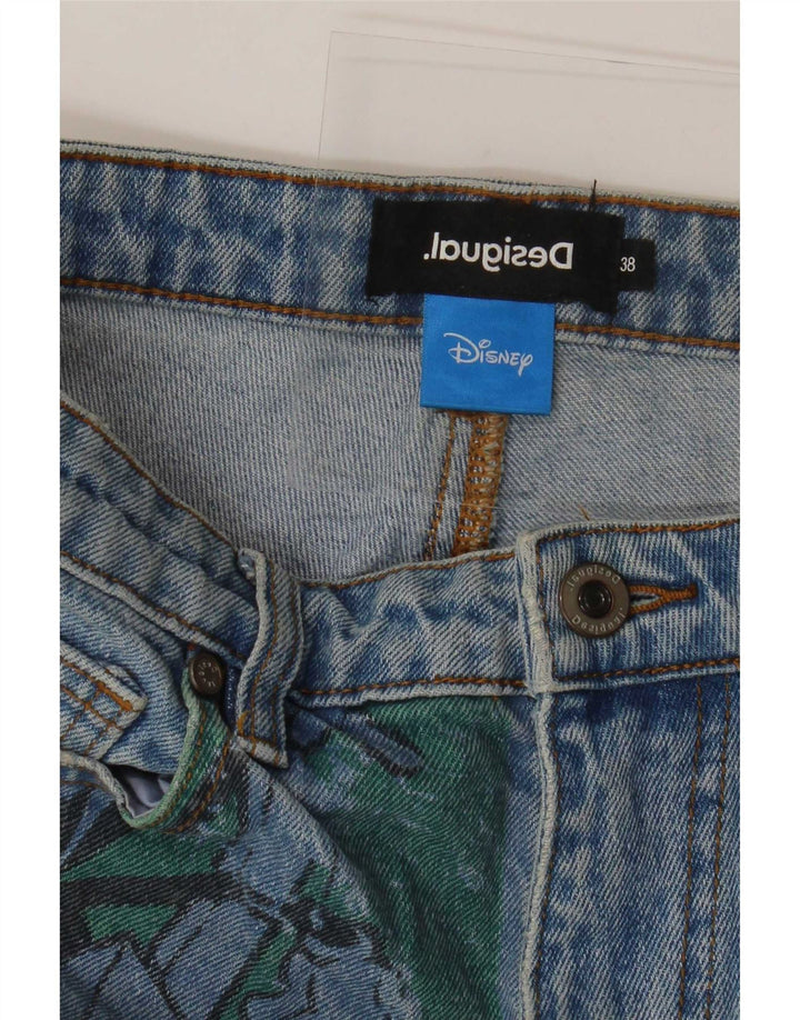 Desigual Γυναικεία Disney Straight Jeans EU 38 Medium W28 L26 Blue Patchwork
