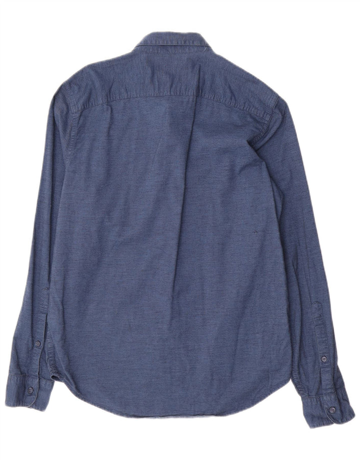 Ανδρικό πουκάμισο Hollister Slim Fit Medium Navy Blue βαμβακερό