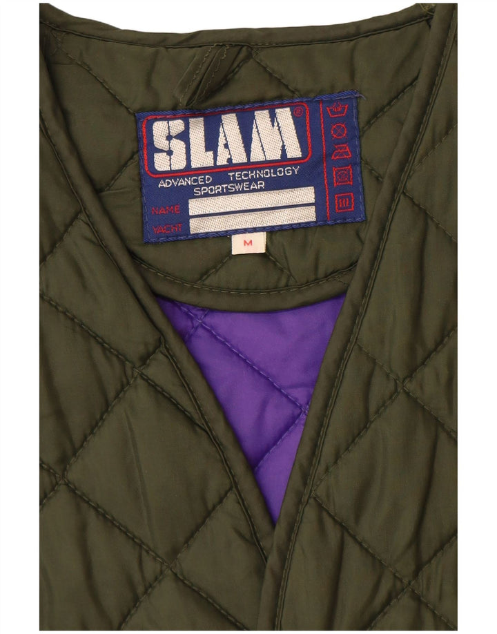 SLAM Ανδρικό καπιτονέ Gilet UK 38 Medium Khaki Nylon