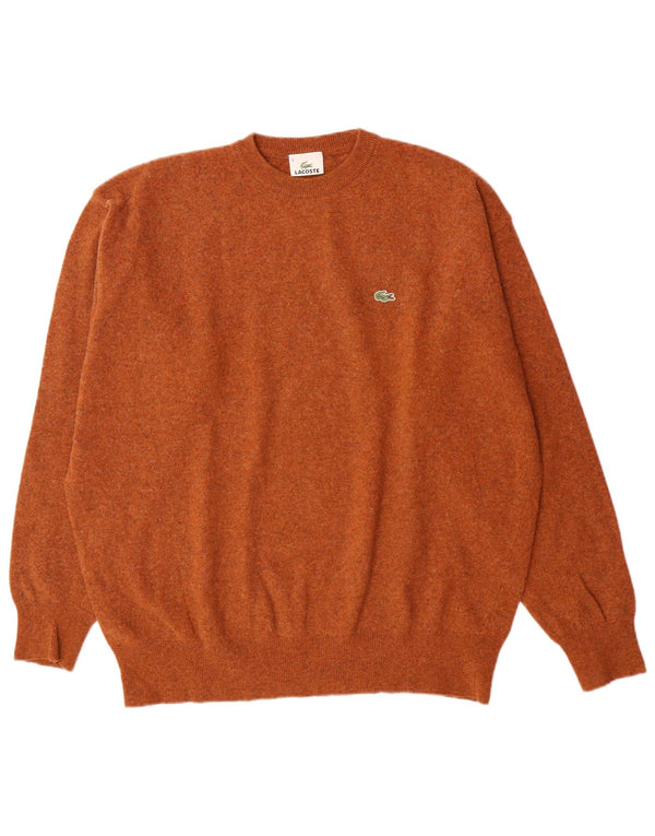 Ανδρικό πουλόβερ Lacoste Crew Neck Jumper Μέγεθος 6 XL Καφέ Lambswool