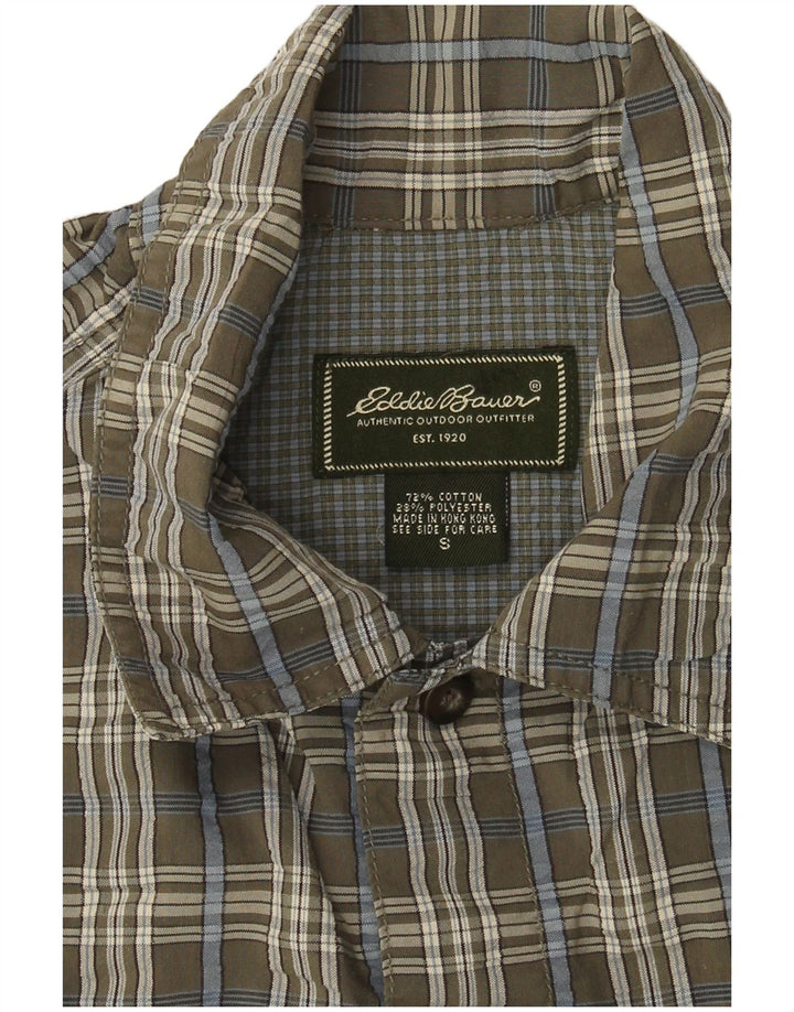 EDDIE BAUER Ανδρικό κοντομάνικο πουκάμισο μικρό γκρι βαμβακερό