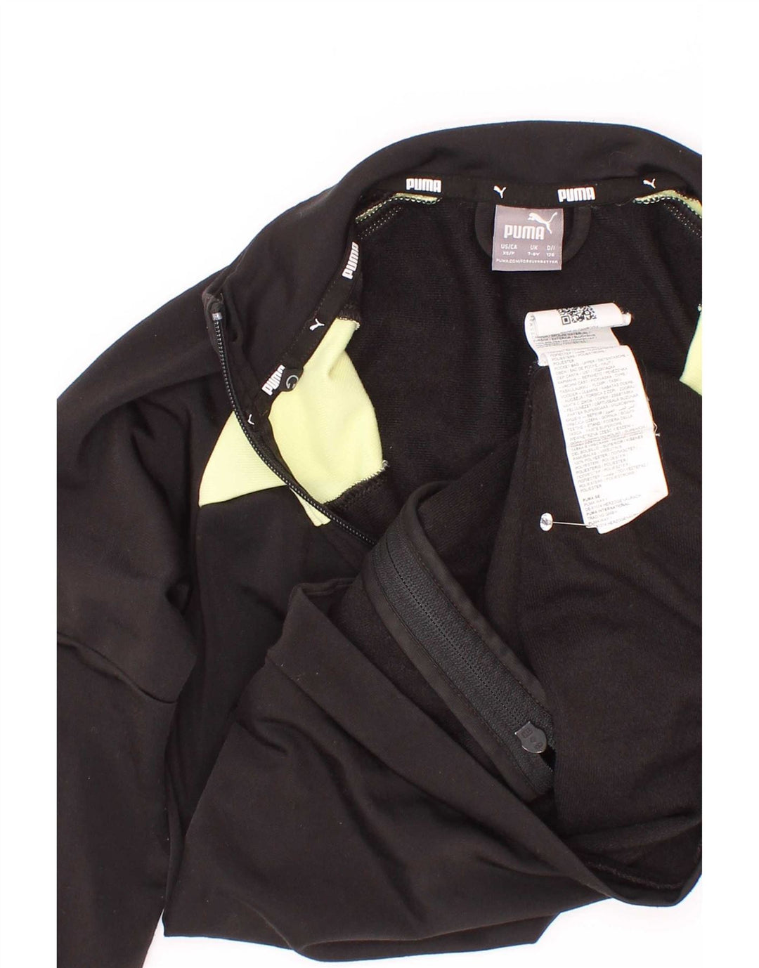 Puma Boys αθλητική φόρμα Top Jacket 7-8 Years Black Colourblock Polyester