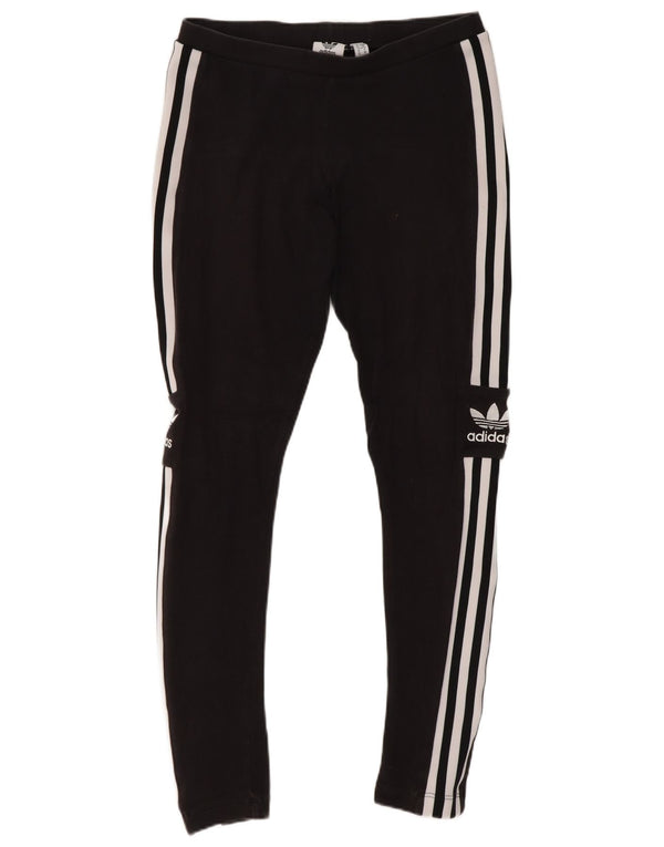 Γυναικεία γραφικά κολάν Adidas UK 10 Small Black Cotton Sports